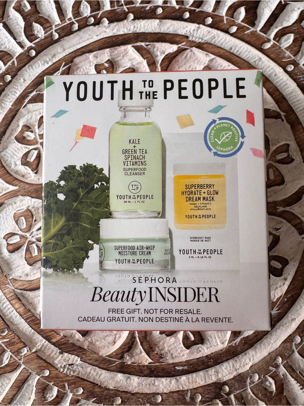 Youth to the People 3-Piece Mini Skincare Set Cleanser Moisturizer Mask NEW